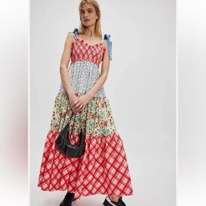Free People The Bluebell Maxi Dress - Cherry Combo
